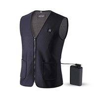 LYY Electric Heated Vest,Washable USB Charging Heated Far Infrared Magnetic Therapy Clothing Winter Warm Gilet (Black),A,XXL