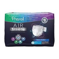 Prevail Air Overnight Adult Brief Tab Closure Size 2 Disposable Heavy Absorbency, NGX-013 - Bag of 18