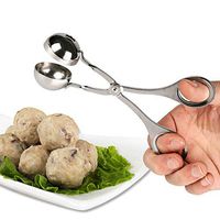 FU LIAN Meat Ballers, Stainless Steel Meat Baller Tongs, Cake Pop Meatball Maker Ice Tongs, Cookie Dough Scoop for Kitchen