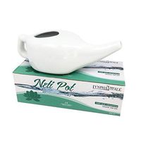Ceramic Neti Pot Sinus Rinse – Lead Free - 180 ml - Medical Device - Sinusitis Treatment and Relief – Nasal Washing and Cleansing – Ayurvedic Remedy for Sinusitis