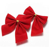 Decor Bauble - 12 Pcs Christmas Tree Bow Decoration Baubles Year Ornaments Santa Claus - Bow Unicorn Ribbon Brown Red Bag Bowknot Pink Paper Souvenir Gift Paper Bows Paper Bow Red Bag Mini Bow Bag