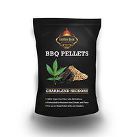 Lumber Jack LJACK-Hick-Charcoal-20 20-pounds BBQ Grilling Wood pellets-Hickory and Charcoal, Brown