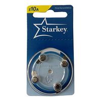Starkey Authentic Premium Zinc Air Hearing Aid Batteries Mercury Free -40pack (Yellow tab S10A)