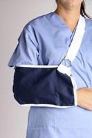 MediChoice Arm Sling, Large, Envelope Style, Adjustable Wide Shoulder Strap with Hook and Loop Closure, Polyester, 8.5 Inch x 17.5 Inch, Navy, 1314ASL2105 (Each of 1)