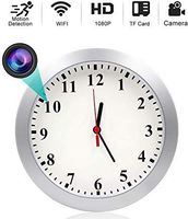 Spy Hidden Camera, WHDSWL HD 1080P WiFi Wall Clock Security Nanny Camera Support Loop Recording/Motion Detection/Remotely View/Global Monitoring, for iOS/Android/PC