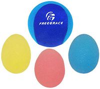 Freegrace Hand Grip Strengthening Stress Relief Squeeze Balls/Squishy Ball Bundle - Hand Exercise & Therapy Set - Great for Kids, Adults & Elders - Physical Rehabilitation (3 Eggs + 1 Ball)
