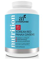 ArtNaturals Korean Red Panax Ginseng - (120 Capsules - 500mg) - Suppplements for Energy, Performance and Vitality - Softgel to Boost Mental and Physcal Vigor