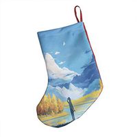 Christmas Decorations Stockings 18" Clouds, Mountain, Anime Amazing Big Xmas Socks for Home Decor