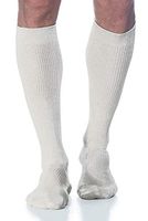 Sigvaris 186CC00 Casual Cotton 15-20mmHg Closed Toe Men's Knee High Sock Size: C (11.5-14), Color: White 00