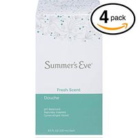 (Pack of 4 Bottles) Summer's Eve Fresh Scent Douche Vinegar & Water, Feminine Wash, 4.5oz Bottles. PH Balanced, Naturally Inspired, Gynecologist Tested (Pack of 4 Bottles, 4.5oz Each Bottle)