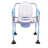 Name:Commode Chair Material: Stainless Steel Size: 50x57x(69-79) cm Safety Load: 150kg; Providing A Convenient Solution to Meet The Needs of A Loved One Or Patient, The Bariatric Commode is Lightwe
