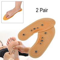 Massage Insoles, Health Care Foot Massage Insoles Pads 2 Pair of Comfort Pads Magnetic Magnet Health Care Foot Massage Insoles(35-40(CN))