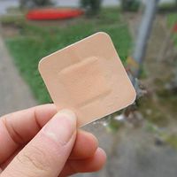 Grey990 10Pcs Waterproof Square Adhesive Wound Band Aid Bandage