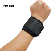 Hand Wrist Support Brace Strap Adjustable Training Exercises Wristband Wrist Wraps Bandage Wrist Brace Support Arthritis (Black)