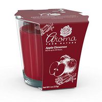 Aroma From Nature Apple Cinnamon 4 oz AireCare Scented Candle - 1 Pack - Aromatherapy Candles - Home Fragrance - Apothecary Glass With Single Wick