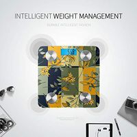 LYAOE Bluetooth Body Fat Scale Japanese Garden Pattern Spring Asia Smart Wireless Scale with LCD Display Measuring Body Weight Bmi and Health Digital Scale