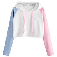 FRC0LT Hoodies, Womens Kawaii Clouds Printing Long Sleeve Casual Sweatshirt Pullover (S, White 2)