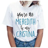 Meikosks Women's Summer Blouse Short Sleeve Crewneck Tops Funny Letter Printed T Shirt