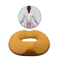 Office Beautiful Buttocks Hollow Pregnant Women's Butt Cushions Prostate Tail Bones Memory Cotton Cushions,Hemorrhoid Treatment Tailbone Cushion for Prostate for Office Chair Car or Travel Yellow