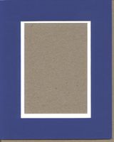 Pack of 5 11x14 Royal Blue & White Double Picture Mats Cut for 8x10 Pictures