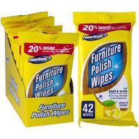 DollarItemDirect Wipes 42 Count Furniture Lemon Scent Powerhouse in 8 pcs PDQ, Case of 16