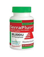 SerraPlus+MSM 80,000IU Serrapeptase 60 Quad-Strength Delayed Release Capsules