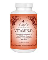Catie's Whole Plant Food Vitamin D + Sulfur Capsules. Plant Based, Whole Food Vitamin D 2500IU Per Serving. 2 Month Supply! 120 Veggie Caps. NO Gluten, Dairy or Soy. Non GMO, Raw, Vegan + Vegetarian.