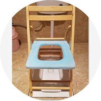 WFGNG Waterproof Toilet Chair, Toilet Simple Old Man Squat Pit Assist Squatting Artifact Elderly Adult Toilet (Color : Brown, Size : A)