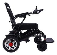 New Model 2020 Fold & Travel Lightweight Motorized Electric Power Wheelchair Scooter, Aviation Travel Safe Electric Wheelchair Heavy Duty Power Wheelchair (19 Inch Seat Black)