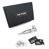 Lightweight, Delicate and Durable Stainless Steel Herbal Tool with 10 Stainless Steel Filters-Gift Box Packaging (Silver)