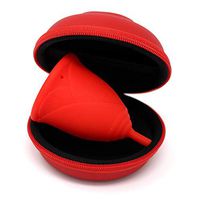 Sileu Passion Daily Pack: Menstrual Cup Model Rose Size L, Red - Initiation Model for Beginners and Adolescents - Ecological, Natural Alternative to tampons and Sanitary Pads + Small Case, Red