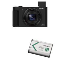 Sony DSCHX80/B High Zoom Point & Shoot Camera with NP-BX1/M8 Lithium-Ion X Type Battery (Silver)