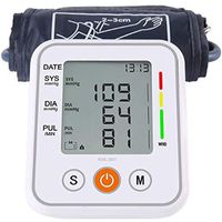 Blood Pressure Monitor,Home Use Digital Automatic Upper Arm Measure Blood Pressure and Heart Rate Pulse with Wide-Range Cuff Large LCD Screen 2 x 99 Memories