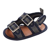 TIANRUN Baby Boys Sandals Shoes Toddler Infant Kids Girl Soft Sole Crib Easy Newborn Velcro Easy to Wear Dark Blue