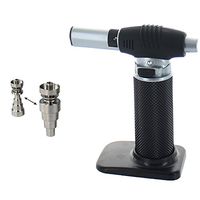 Jet Flame Refillable Butane Torch Lighter w/ 6 in 1 Nail Combo Kitchen Set
