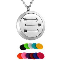 HooAMI Love Arrow Aromatherapy Essential Oil Diffuser Necklace Pendant Locket Jewelry