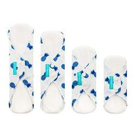 Charlie Banana 4 Feminine Pads Combo Blue Pineapple