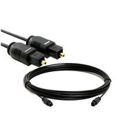 Digital Optical Fiber Audio Cable Toslink DTS, DOLBY, PCM, For Home Theater Digital Optical Audio Cable (S/PDIF) Optic Fiber Dolby DTS Home Theater Xbox Playstation (6 FT, BLACK)