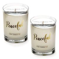LUNA CANDLE CO. Peaceful - Lavender Scented Luxurious Candles - 11 Oz (2 Pack)