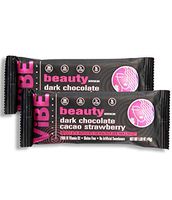 ViBE Infusion Beauty Protein Bar, Dark Chocolate Cacao Strawberry, With Collagen, Biotin and Folic Acid for Your Skin, Hair & Nails, Gluten Free, No Dairy or Soy Added, 12 Pack 1.59 Ounce
