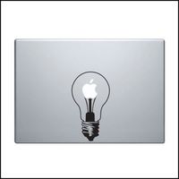 Light Bulb vinyl decal sticker Apple MacBook Pro Air iPad iPhone Commercial, Die cut vinyl decal for windows, cars, trucks, tool boxes, laptops, MacBook - virtually any hard, smooth surface