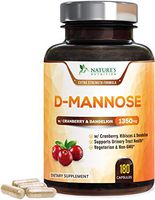 Nature's Nutrition D-Mannose Capsules 1350mg with Cranberry Extra Strength Urinary Tract Cleanse - High Potency UTI Support - Made in USA - Natural Pills w/Dandelion & Hibiscus - 180 Capsules