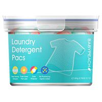 BABYPEACH 3 in 1 Natural Laundry Detergent Pods,Gentle on Skin and Clothes,21 Count,12.7 Oz