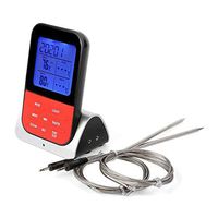 Lyperkin Wireless Barbecue Meat Thermometer Dual-Probe Electronic Waterproof Household Digital Cooking Food Meat Thermometer with Dual Probe for Smoker Grill BBQ Thermometer