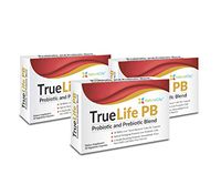 TrueLife PB Probiotic and Prebiotic Blend - 30 Billion Dairy Free CFUs Per Capsule -30 Delayed Release DRcaps® (3 Pack)
