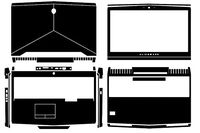 Waterproof Special Laptop Black Carbon Vinyl Skin Stickers Cover for 2018 release Alienware 17 R5 AW17R5 17.3" with tobii Eye Tracker version