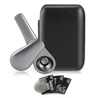 MIRUIKE Jamaican Smoking Pipe, Zinc Alloy Tobacco Pipes & Accessories Special Design with Magnet, Gift Box for Christmas Thanksgiving (Silver)