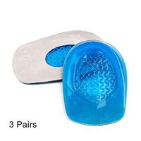 Aileney 3 Pairs Silicone Heel Orthopedic Insoles with Cloth Surface for Bone Spurs Pain Relief