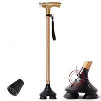 HANGERÂ® Premium Adjustable Folding Canes and Walking Sticks for Men and Women - Led Light and Cushion Handle for Seniors Disabled and Elderly - Best Mobility Aids Cane 59-95CM, Gold