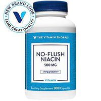 The Vitamin Shoppe No Flush Niacin 500MG, Supports Cholesterol Levels Already Within The Normal Range, Supports Metabolism Energy Production, Once Daily (300 Capsules)